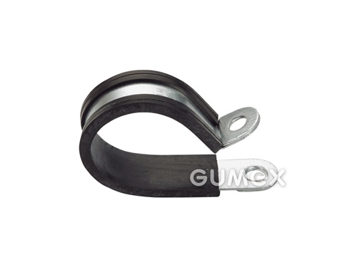 Príchytné oko RSGU W1 pre vonkajší priemer chráničky 10mm, šírka pásky 12mm, -40°C/+120°C, gumový profil EPDM/pozinkovaná oceľ